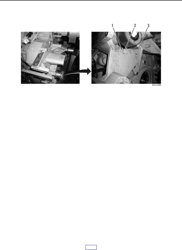 Figure 4. Alternator Bracket and Idler Pulley.